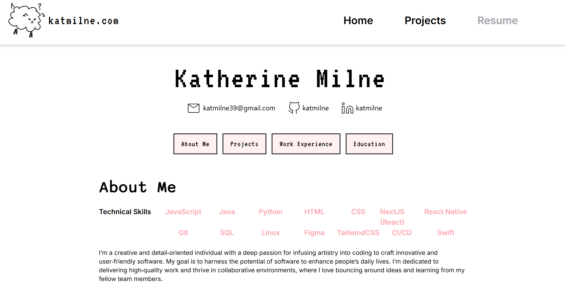 Personal Portfolio Website